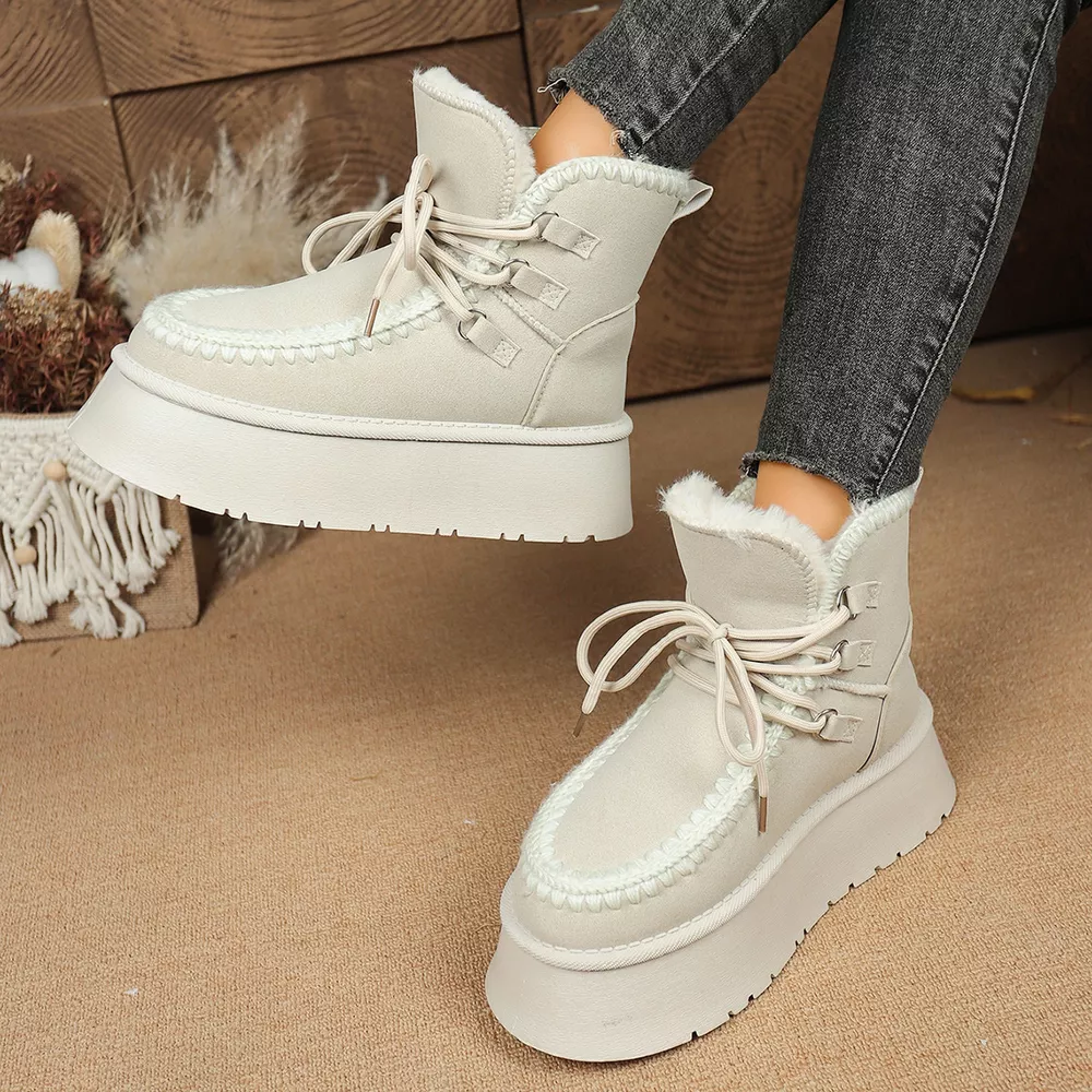 Lace Up Platform Ankle Boots, image 3