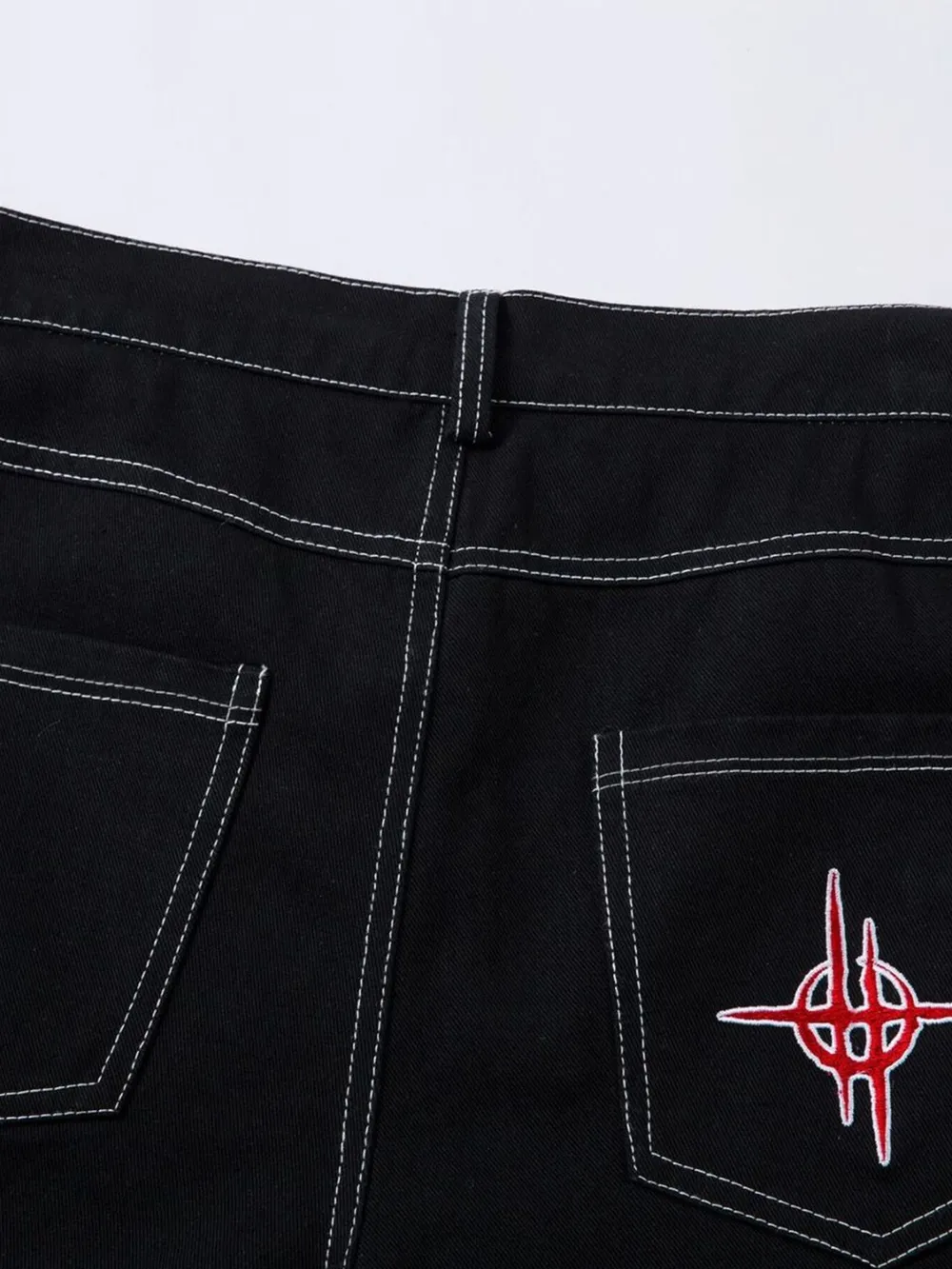 Men's Lightning Pattern Wide leg Jeans, image 9