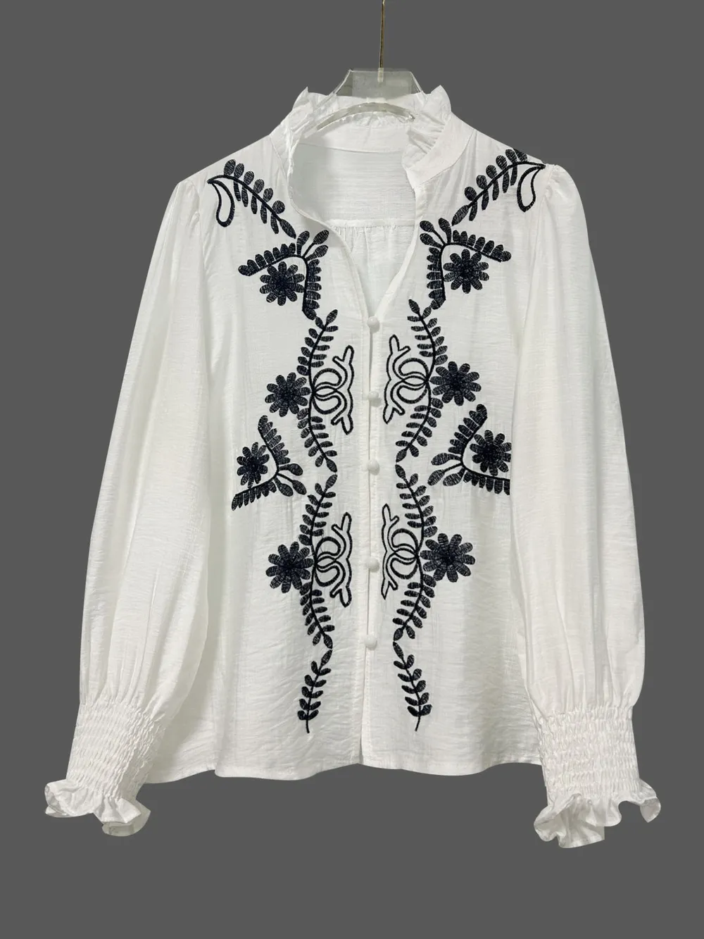 Embroidered Long Sleeve Blouse, image 3