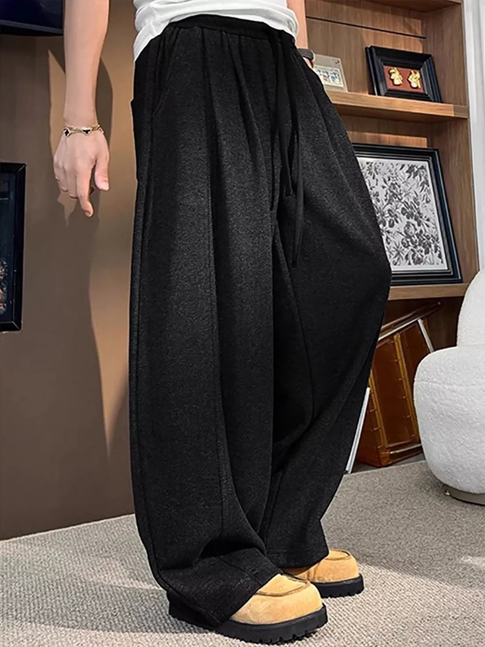 Men's Plus Size Loose Fit Casual Sweatpants with Drawstring, image 5