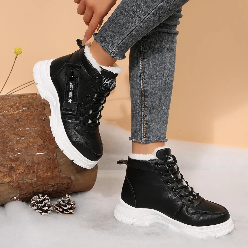 Premium Lace-Up Combat Boots with Fleece Line, image 12