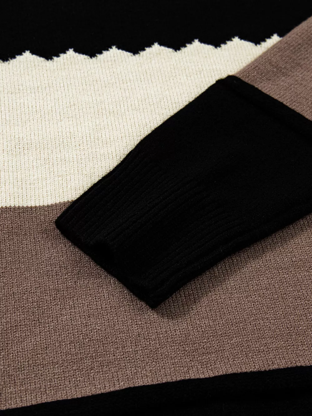Color Block Crew Neck Drop Shoulder Sweater, image 4