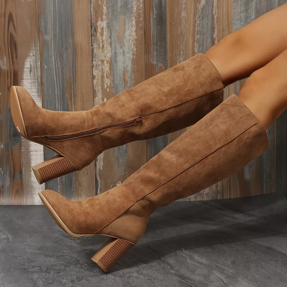 Point Toe Block Heels Boots, image 9