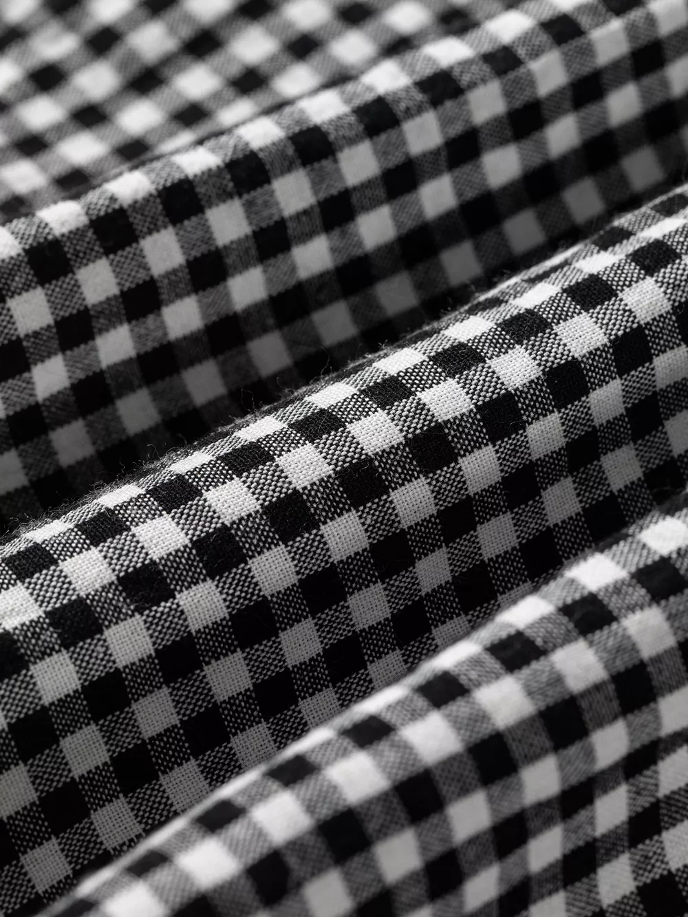 Plaid Shirred Cuff Long Sleeve Round Neck Blouse, image 11