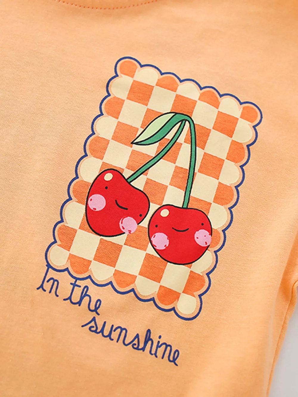 Children's Cherry Graphic Tee and Striped Shorts Set, image 4