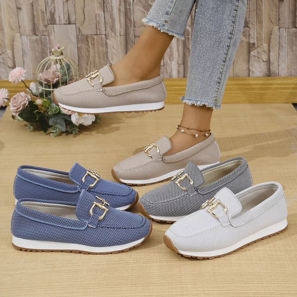 Mesh Round Toe Slip-Ons, image 2