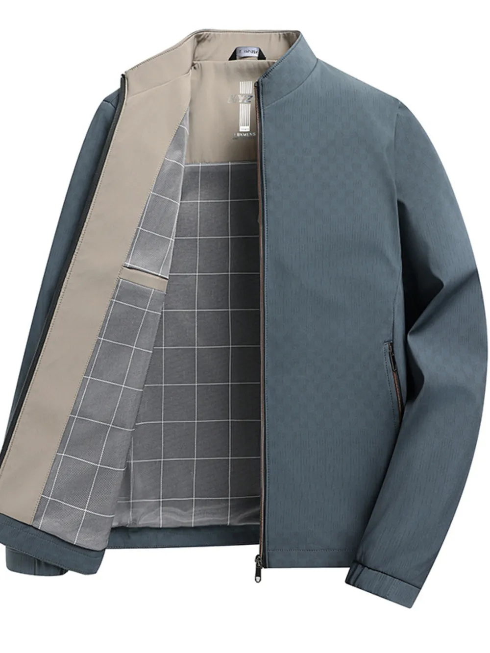 Men's Plus Size Zip Up Long Sleeve Jacket, image 4