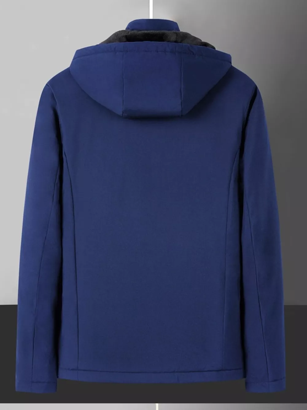 Men's Plus Size Warm Fleece Lined Hooded Winter Coat, image 7