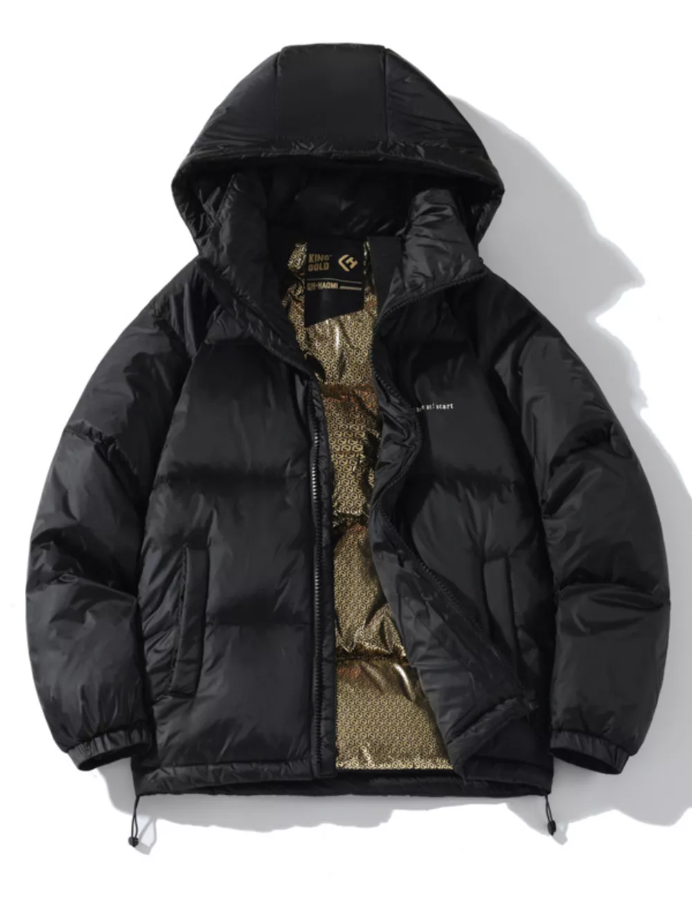 Men's Plus Size Hooded Lightweight Puffer Jacket, image 2