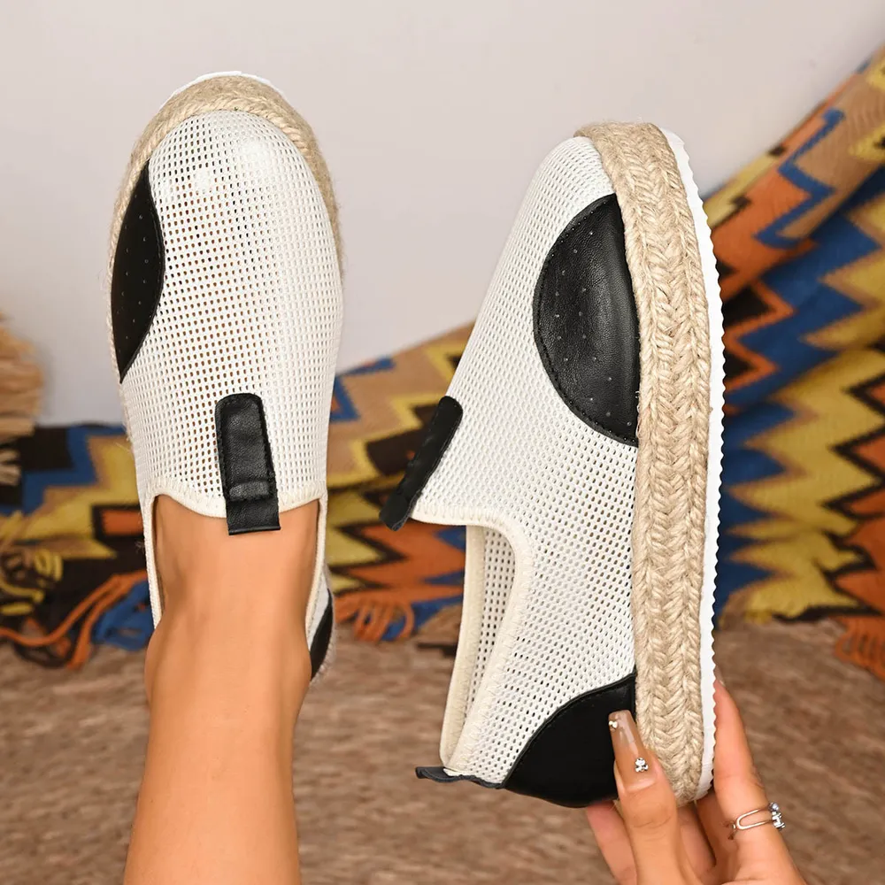 Mesh Espadrille Platform Slip-Ons, image 5