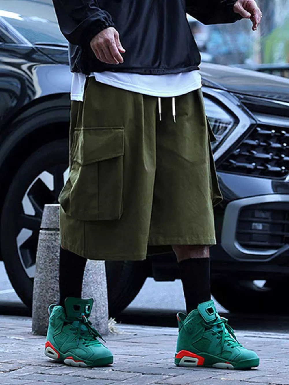 Men's Full Size Cargo Shorts with Drawstring Waist Plus Size, image 6