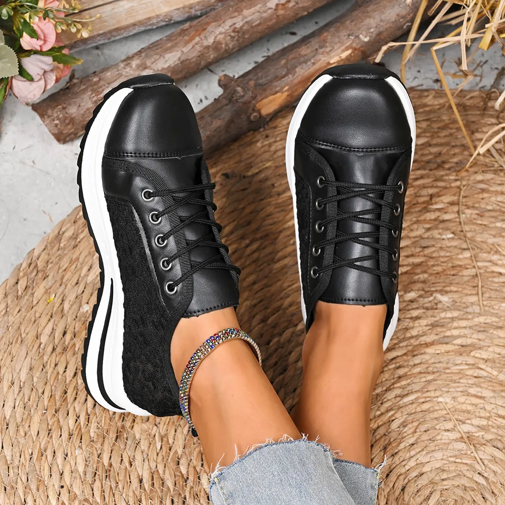 Lace-Up Platform Sneakers, image 8
