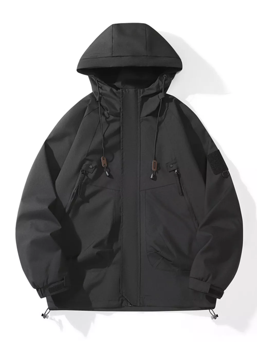 Men's Full Size Hooded Windproof Outdoor Jacket Plus Size