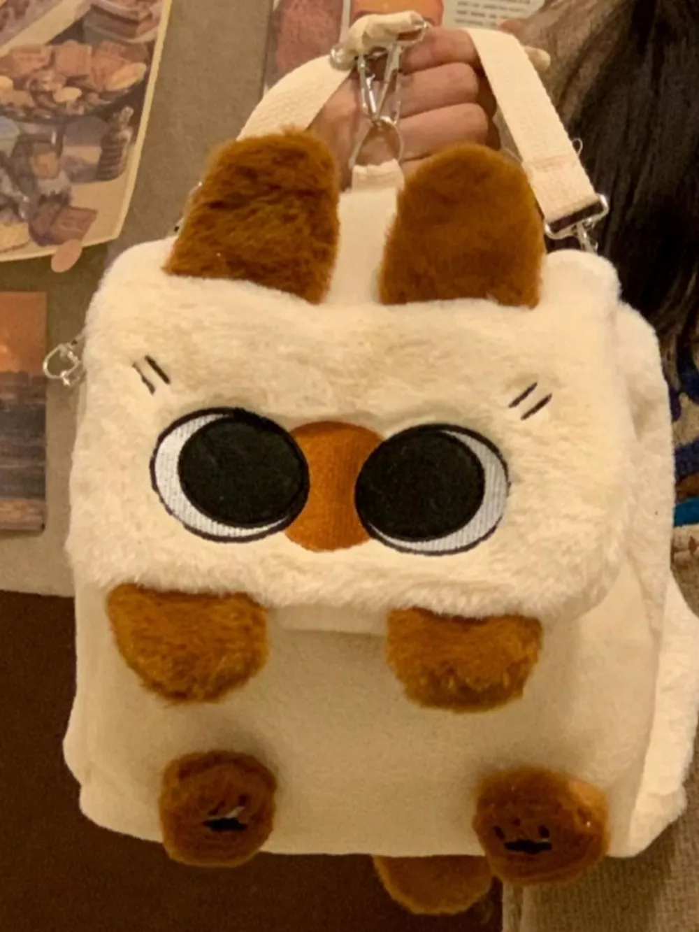 Cute Cartoon Plush Cat Backpack Bag, image 5