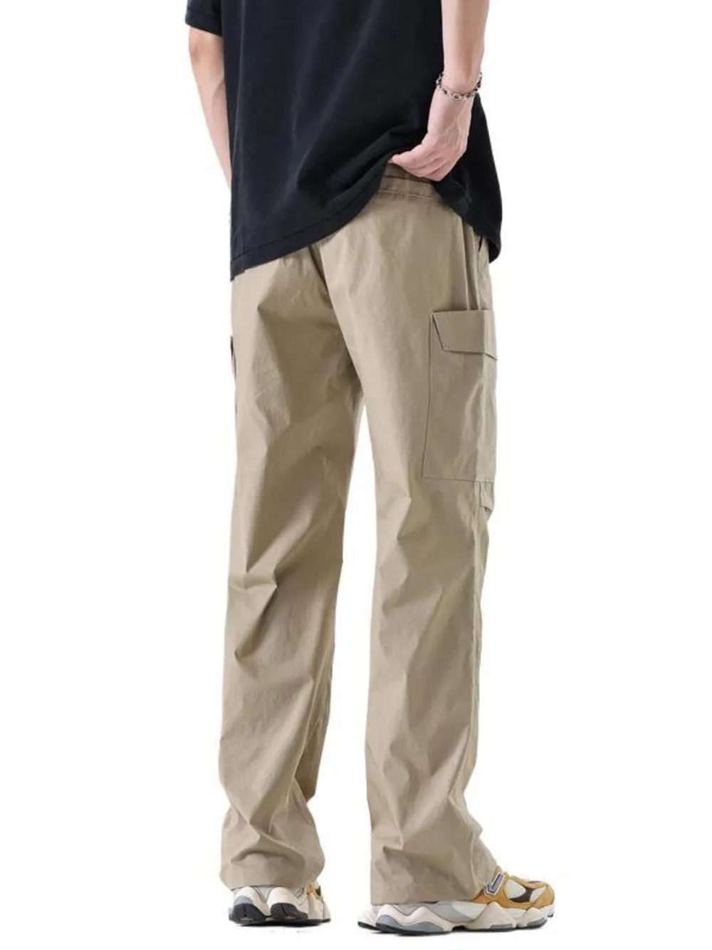 Men's Full Size Drawstring Wide Leg Cargo Pants Plus Size, image 5