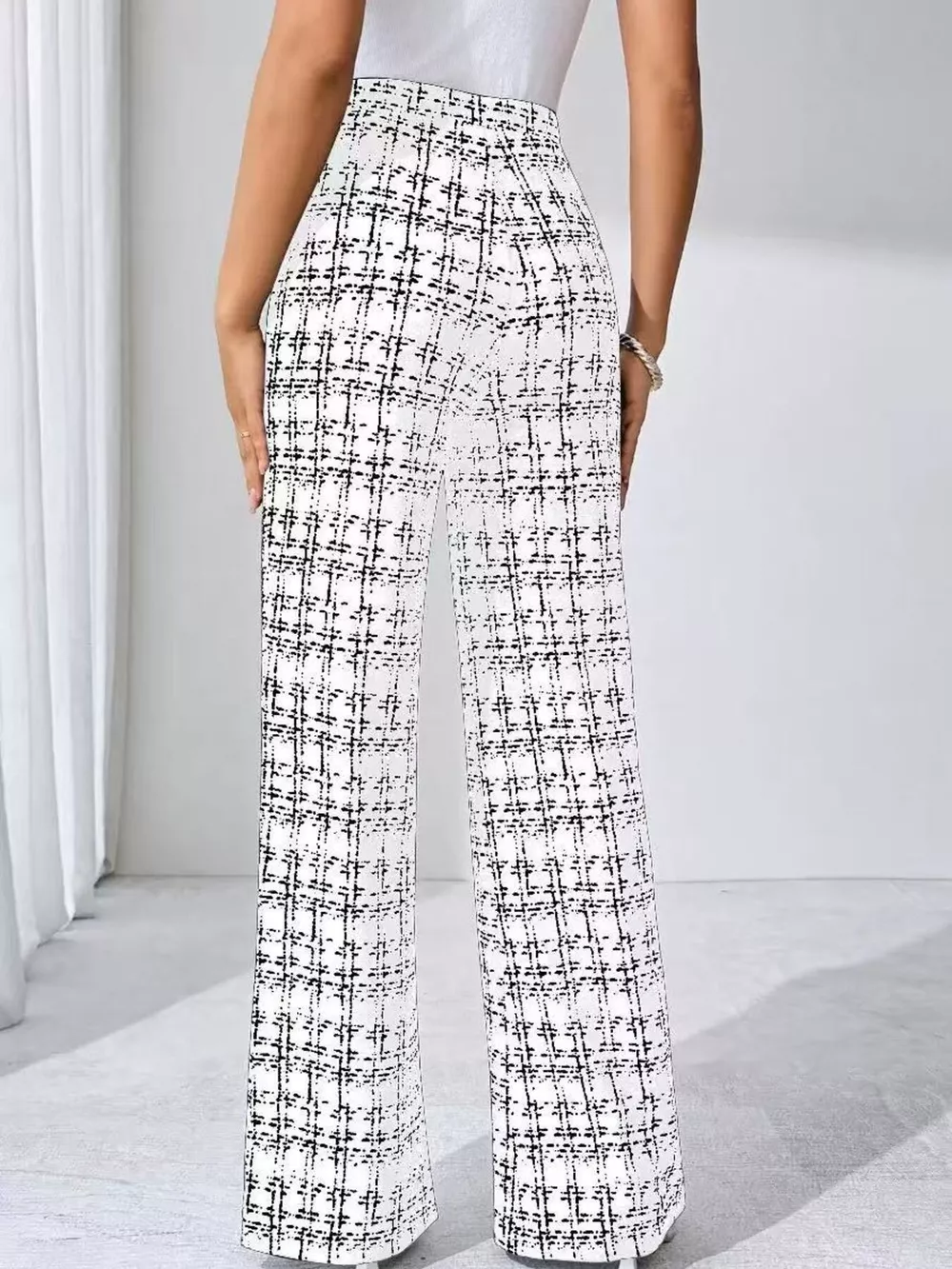 Plaid Wide Leg Pants, image 4