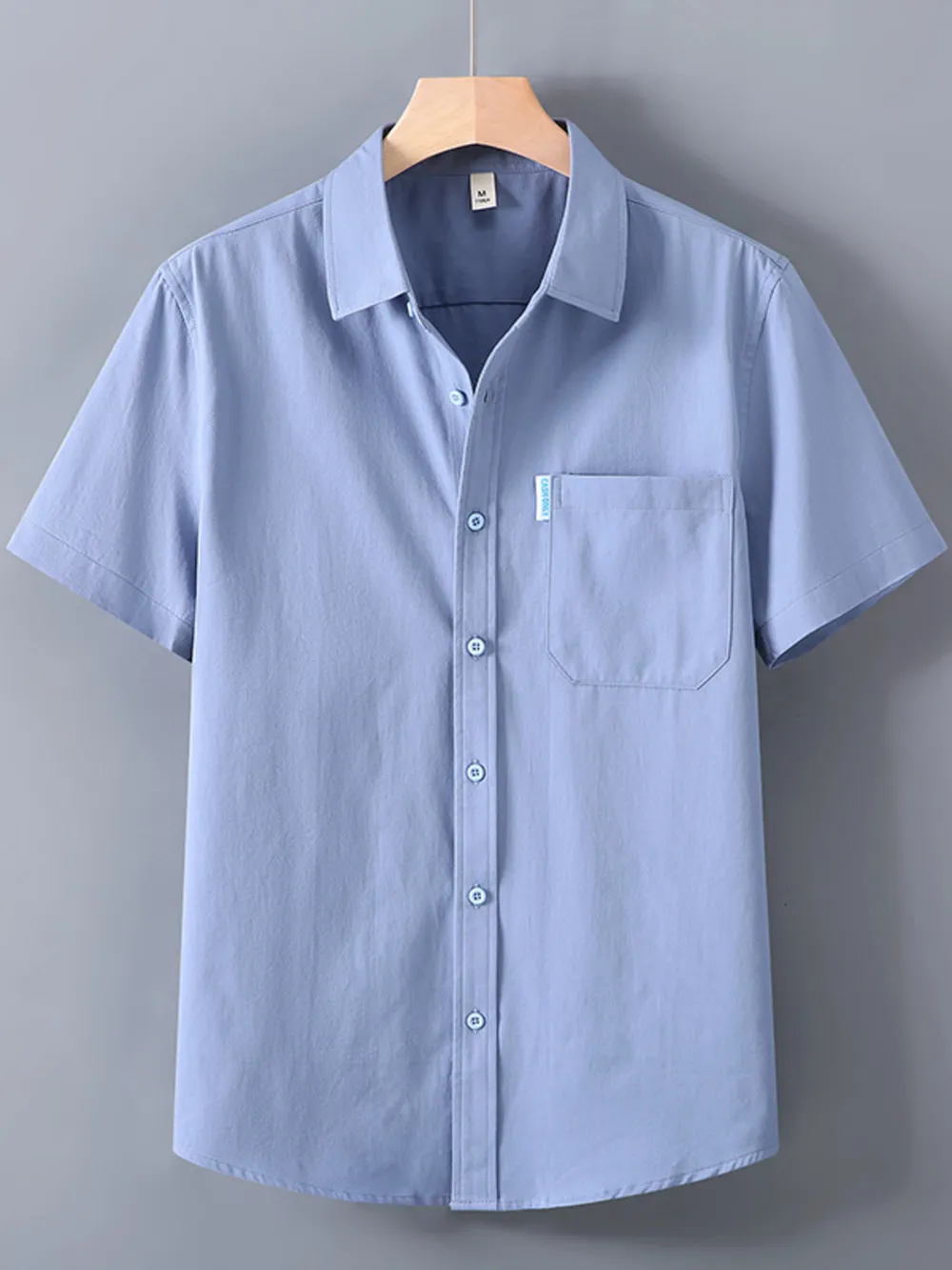 Men's Plus Size Button Up Short Sleeve Shirt
