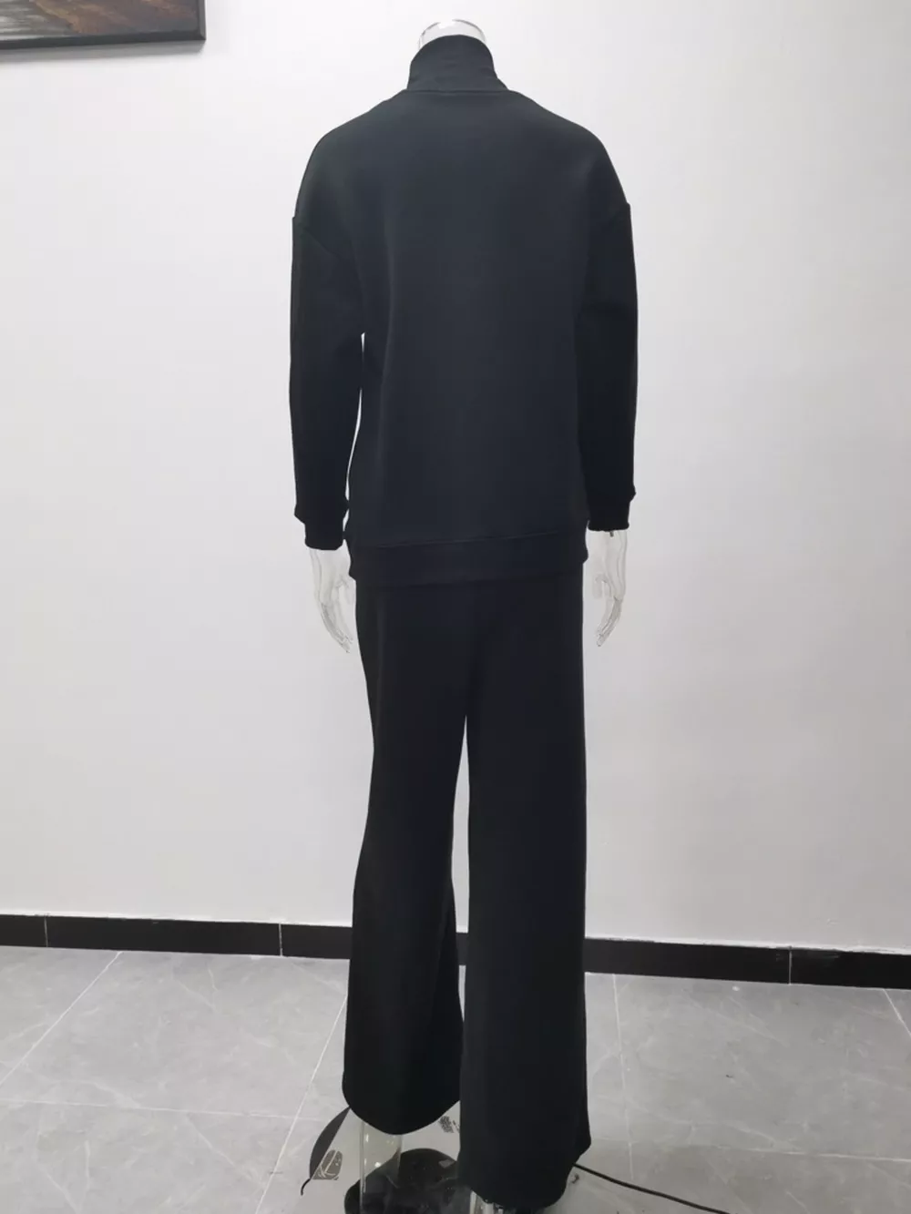 Full Size Turtleneck Long Sleeve Top and Pants Sweater Set Plus Size, image 7