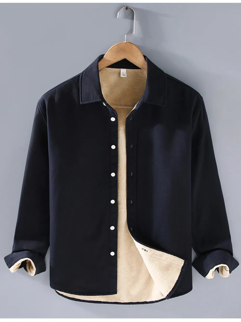 Men's Plus Size Button Up Long Sleeve Shirt, image 5