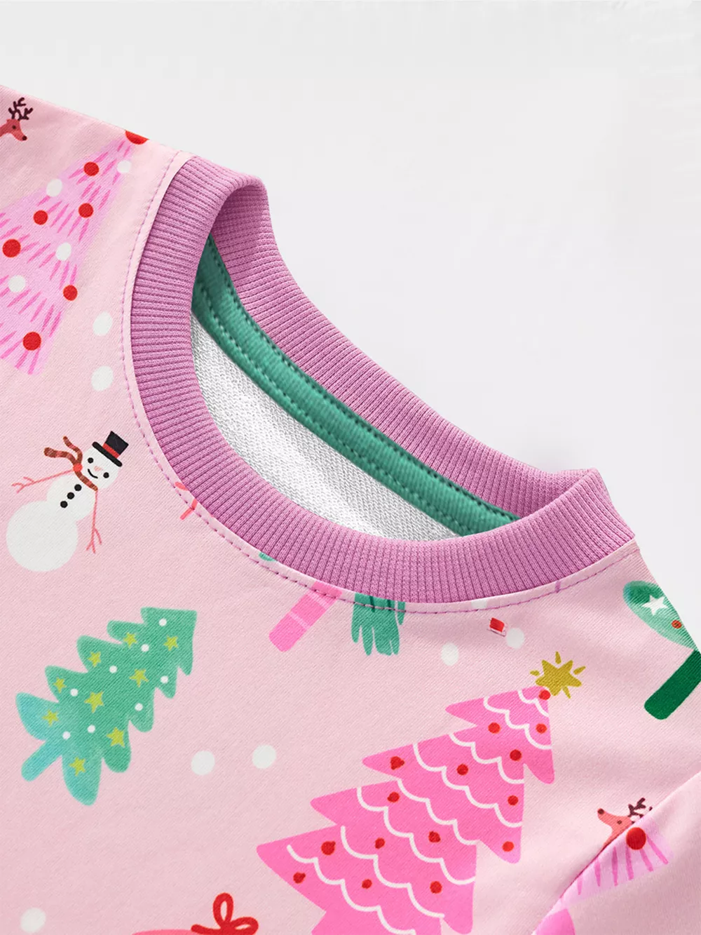 Children's Christmas Tree Print Crew Neck Sweatshirt, image 3