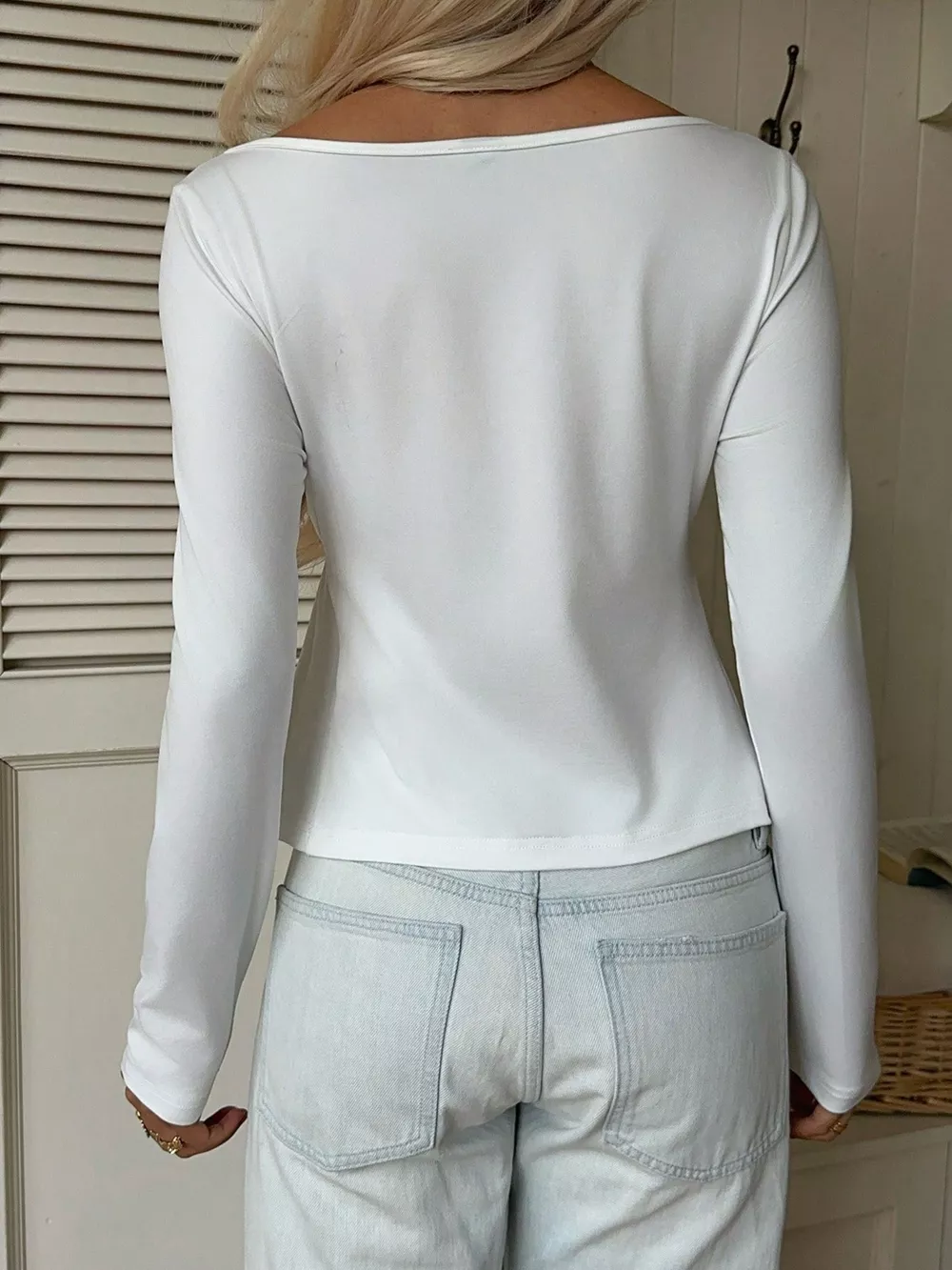 Lace Detail Long Sleeve T-Shirt, image 6
