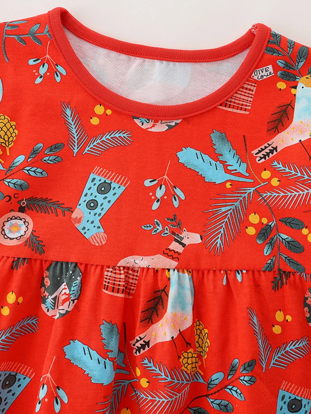 Children's Christmas Print Long Sleeve Dress, image 4