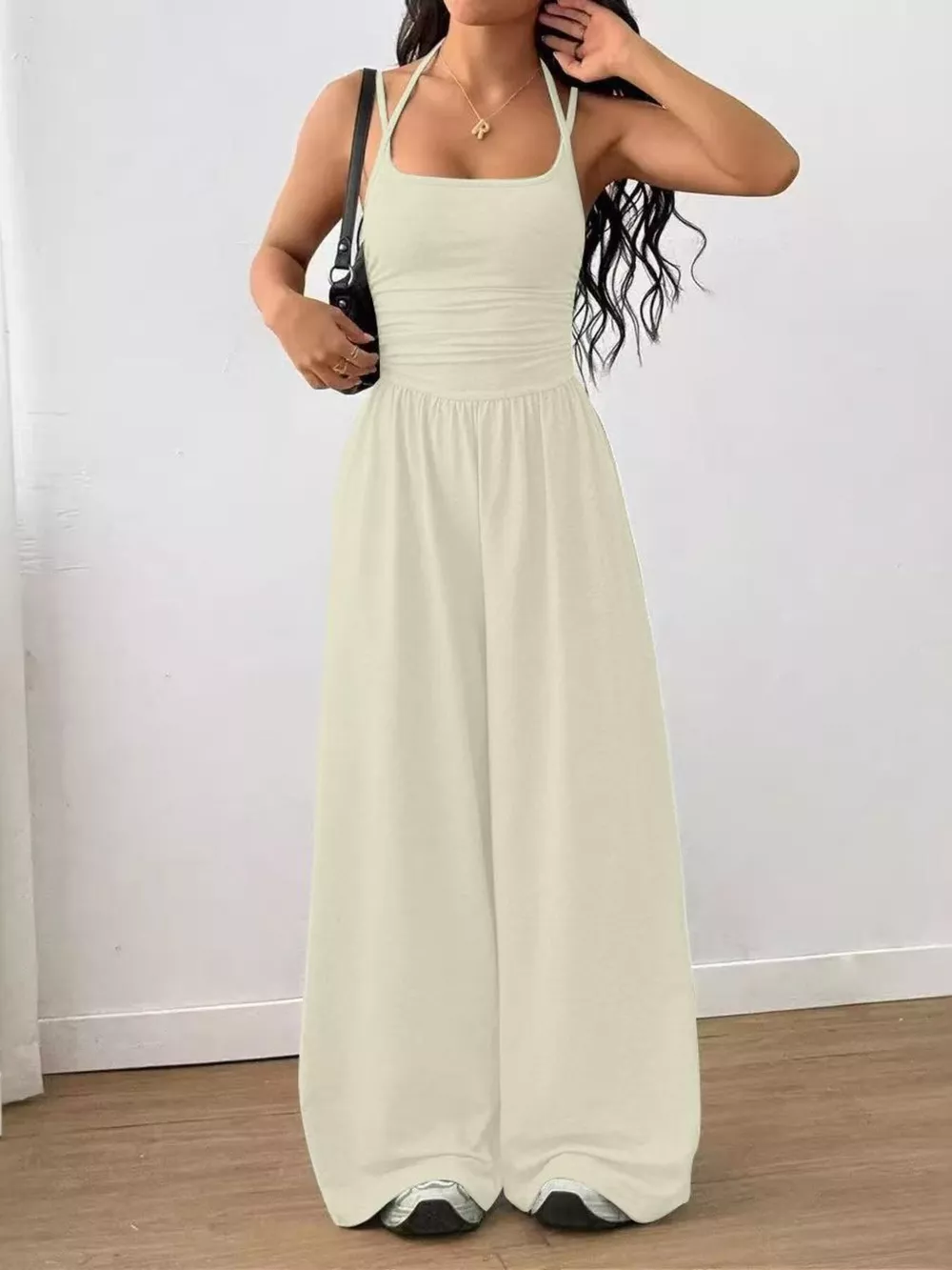 Spaghetti Strap Wide Leg Jumpsuit