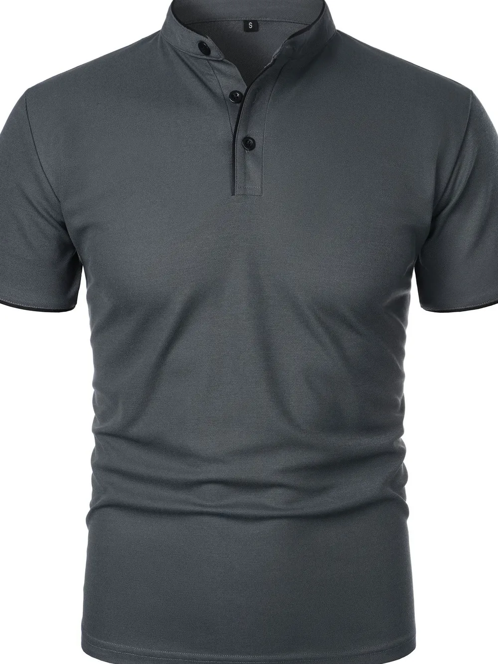 Men's Full Size Short Sleeve Contrast Trim Polo Plus Size, image 16