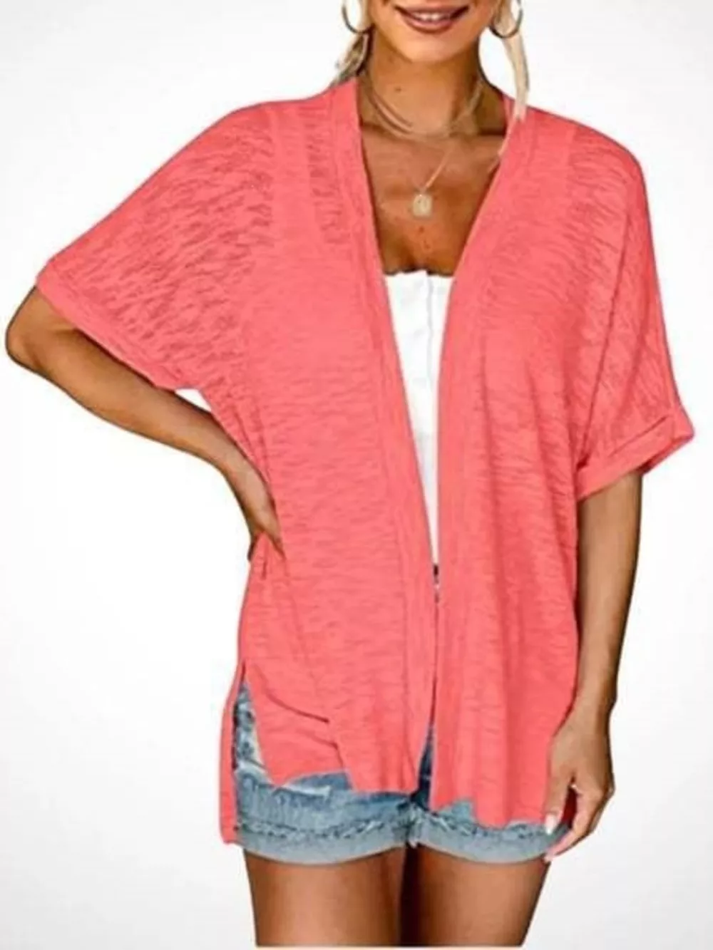 Side Sit Open Front Cardigan, image 2