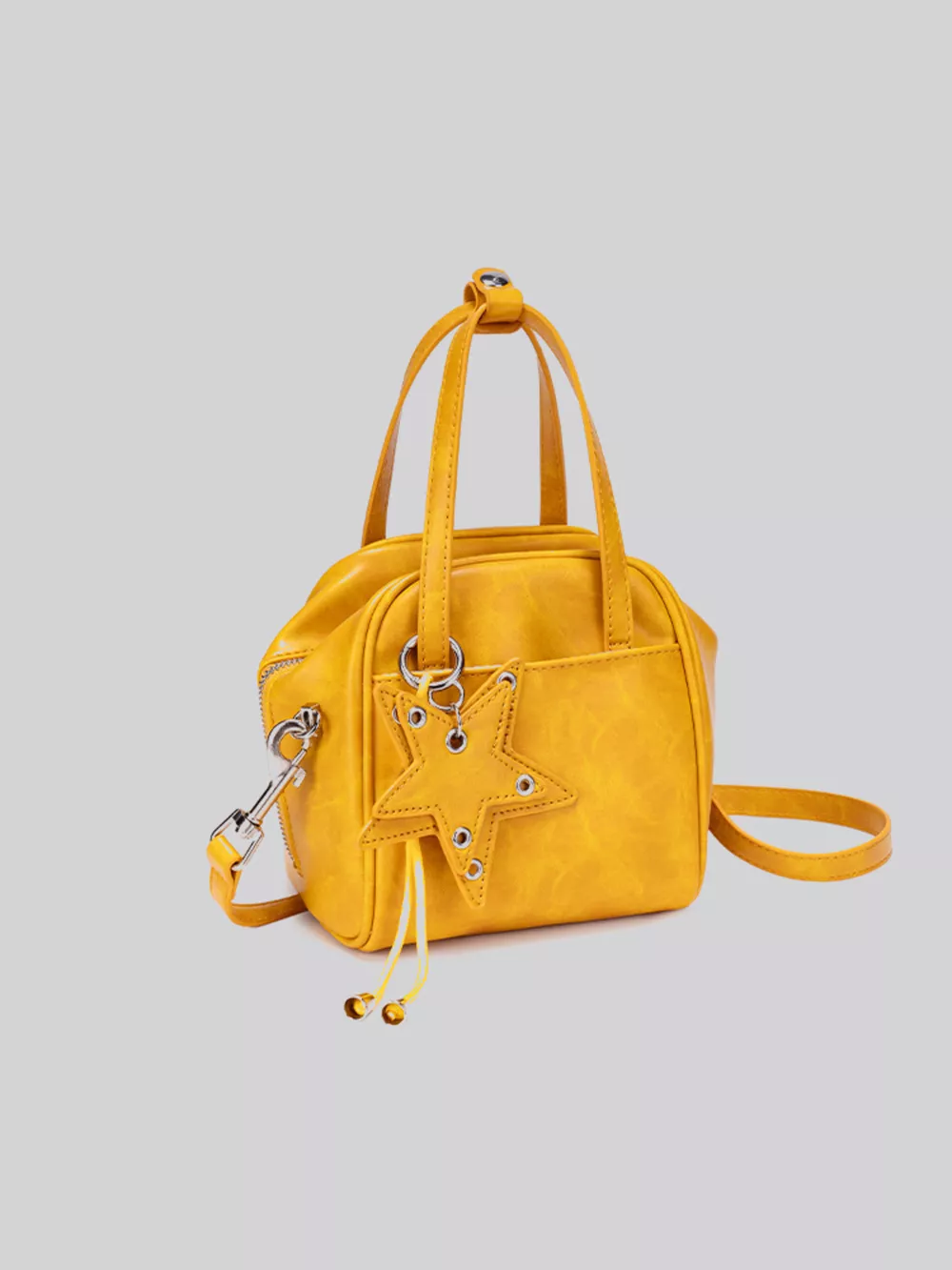 Star-Charm PU Leather Crossbody Bag, image 9