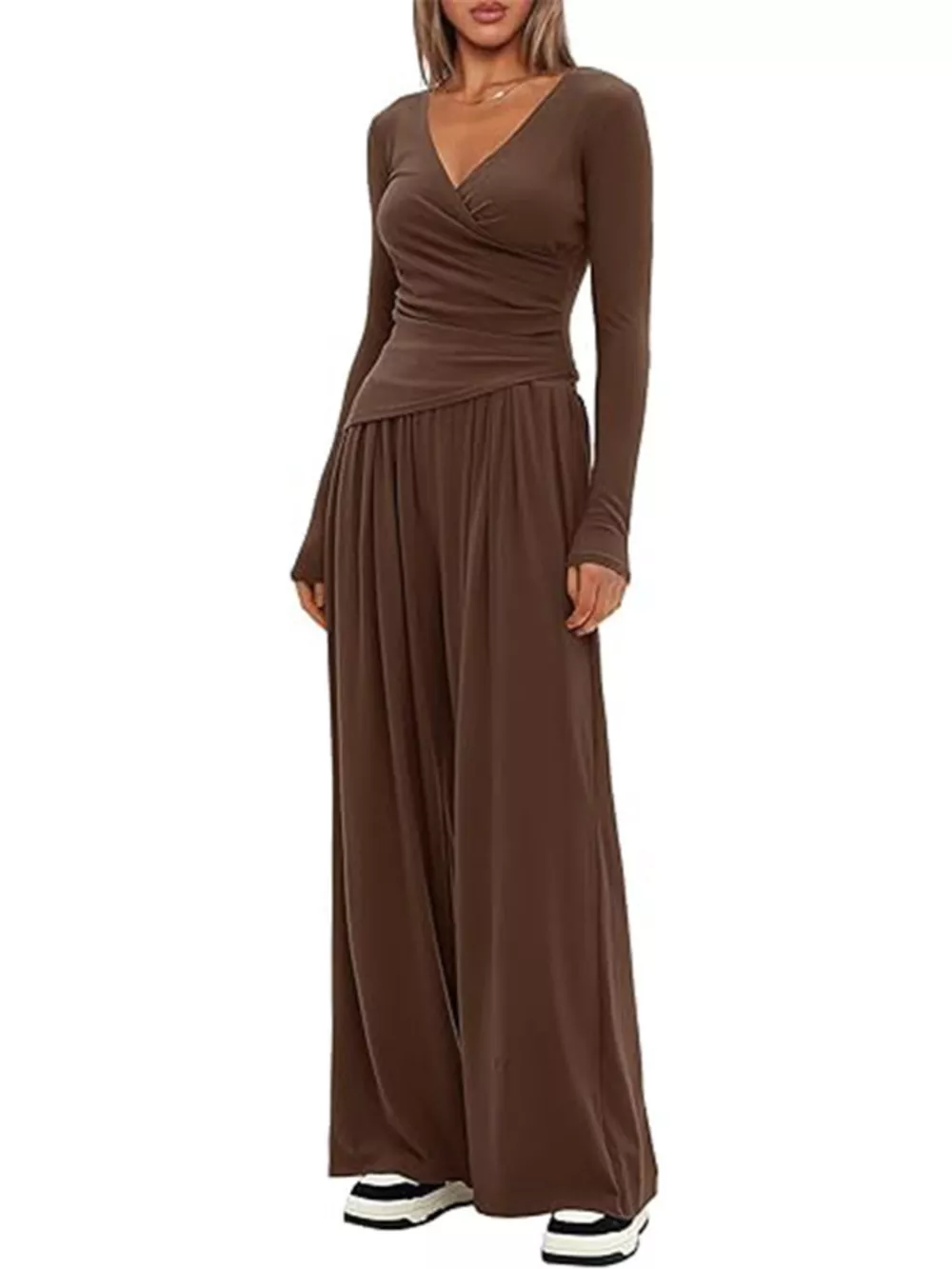 Casual Long Sleeve Top and Pants Two-Piece Set, image 5