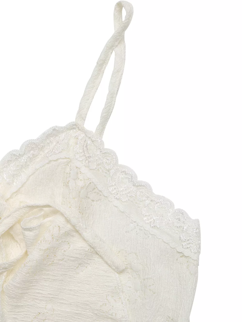 Lace Tie-Front Ruffle Hem Cami, image 8