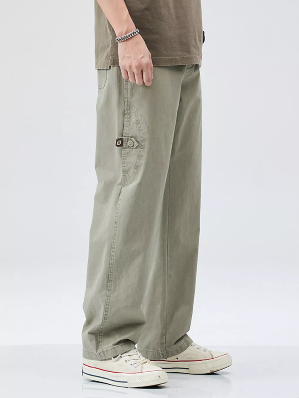 Men's Full Size Casual Loose Fit Carpenter Pants Plus Size, image 2