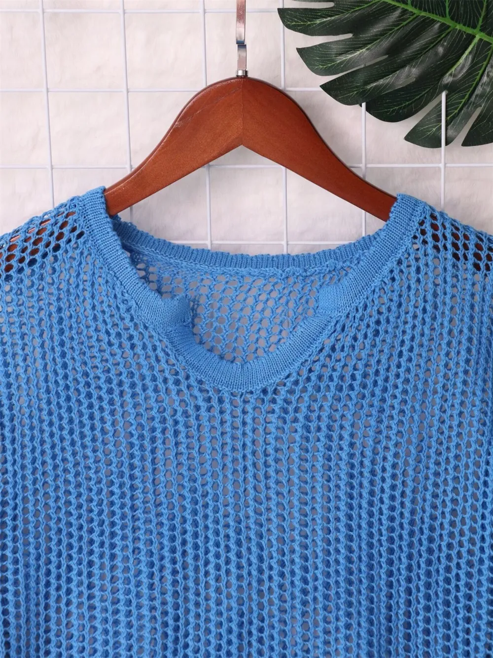 Openwork Relaxed Fit Knit Cover Up, image 5
