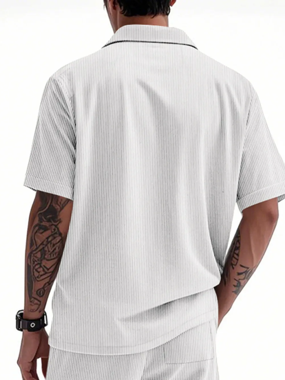 Men's Full Size Button Up Short Sleeve Shirt Plus Size, image 3