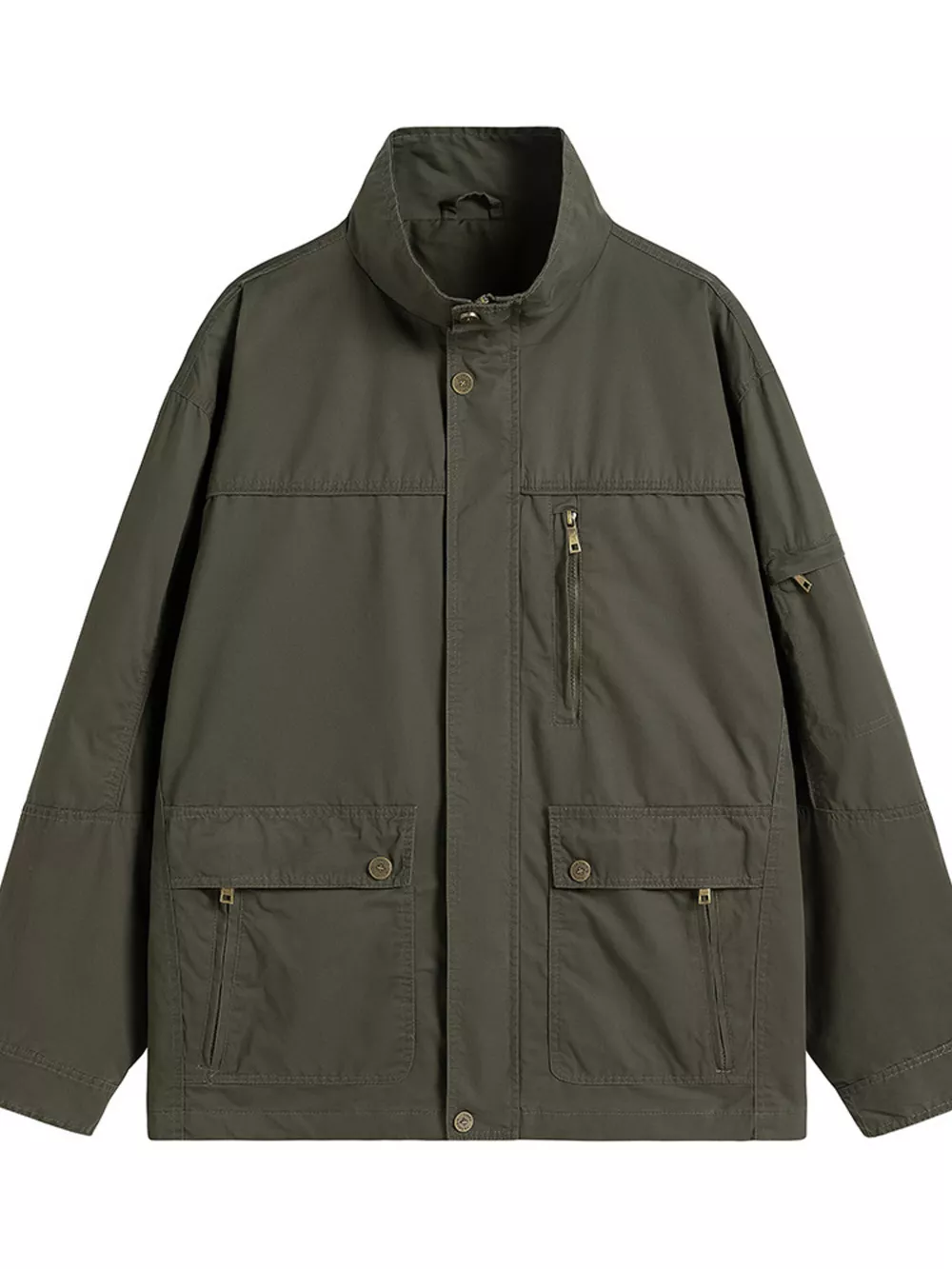 Men's Plus Size Casual Zip Up Lightweight Jacket, image 3