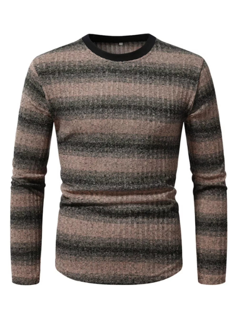 Men's Full Size Striped Long Sleeve T-Shirt Plus Size, image 5