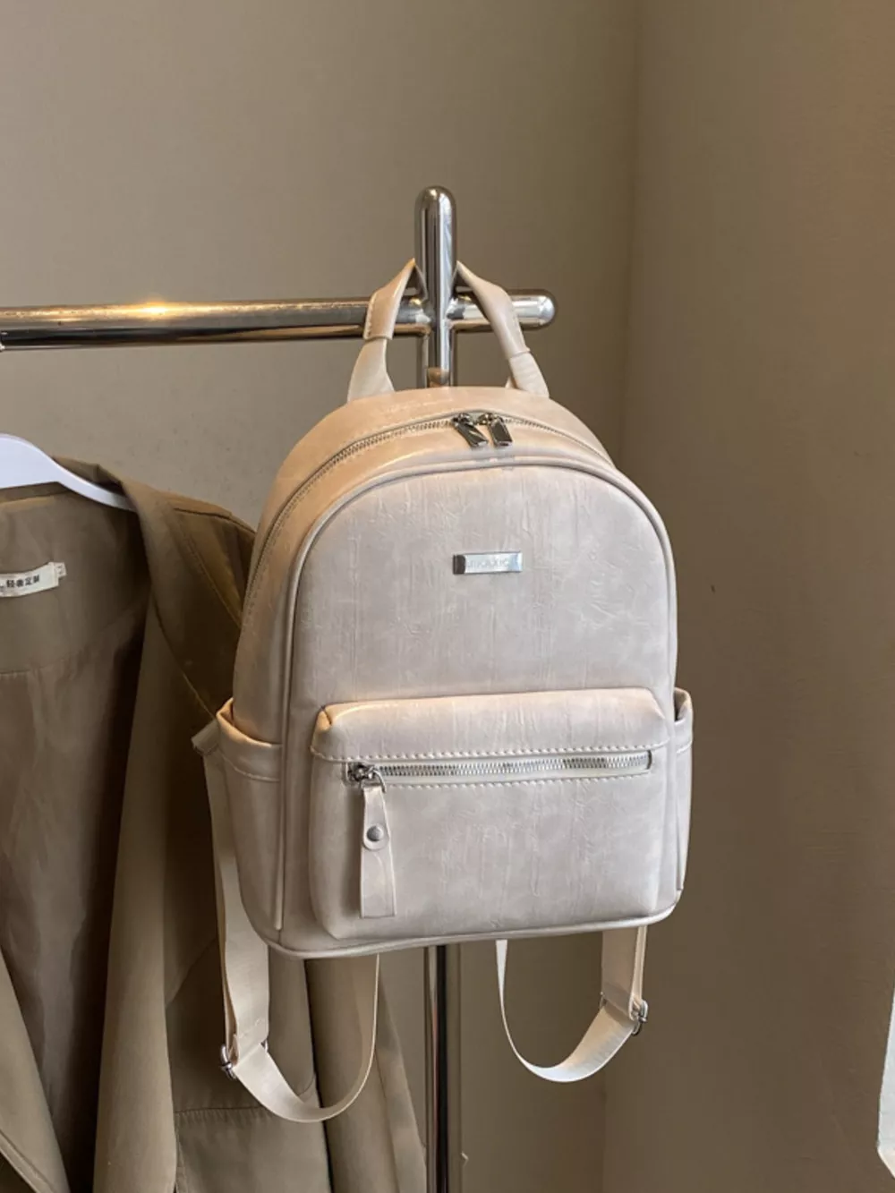 Lightweight Leather Backpack Bag, image 5