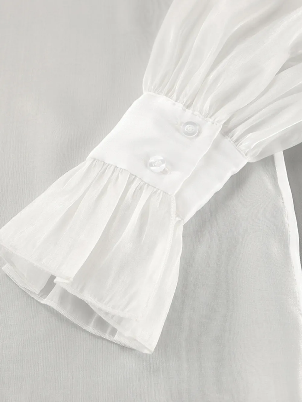 Button Up Flounce Sleeve Shirt, image 10