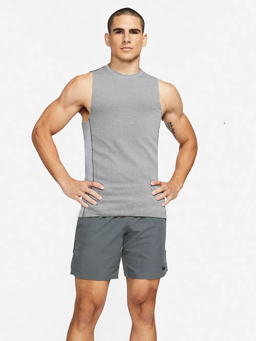 Men's Plus Size Round Neck Athletic Tank, image 7