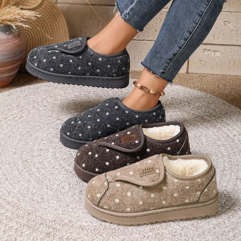 Polka Dot Round Toe Slip-Ons, image 2