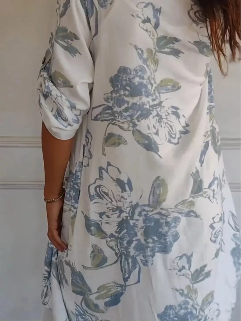 Full Size Floral Print Button-Up Shirt Dress Plus Size, image 6