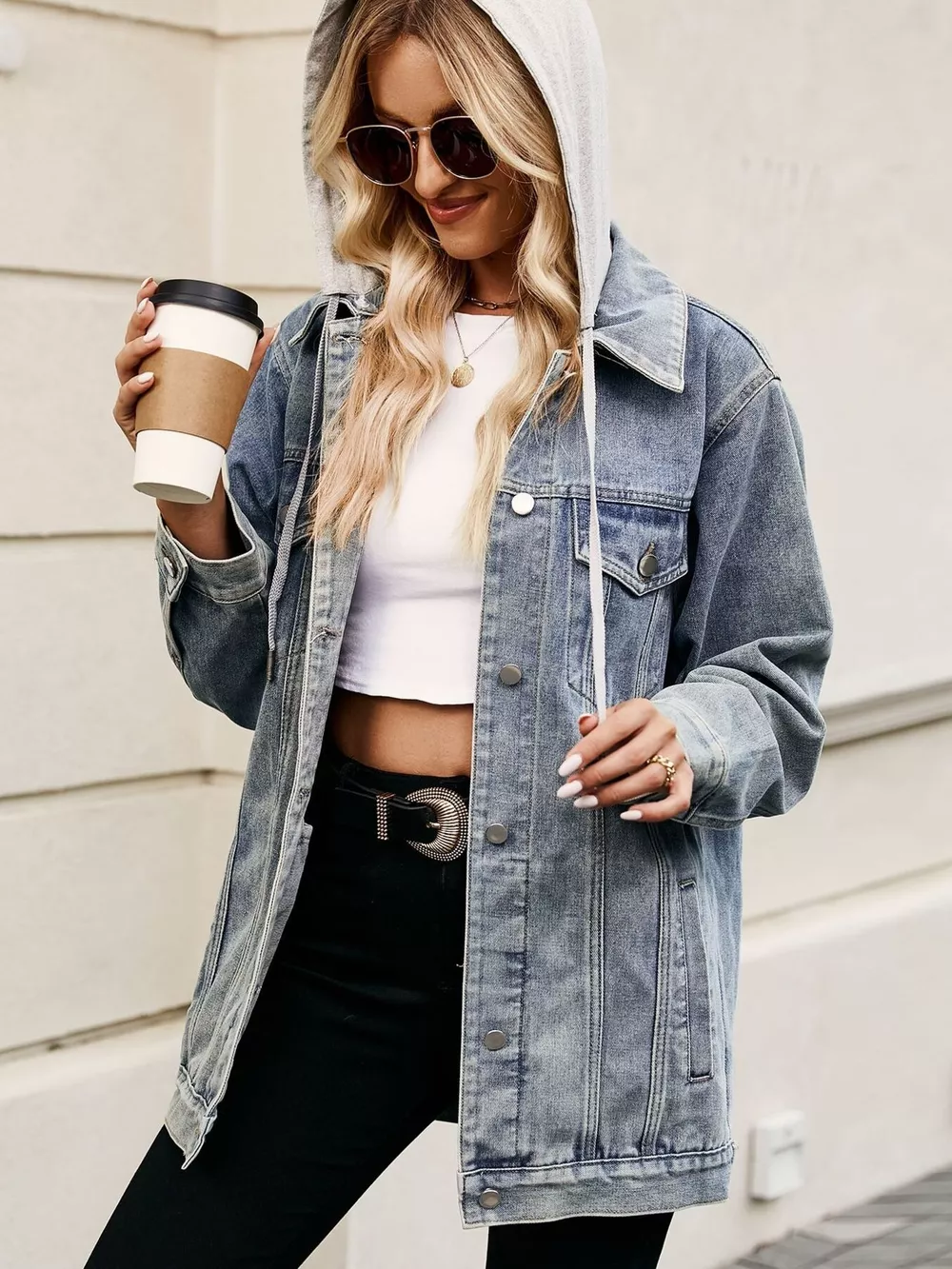 Button Up Long Sleeve Denim Jacket, image 15