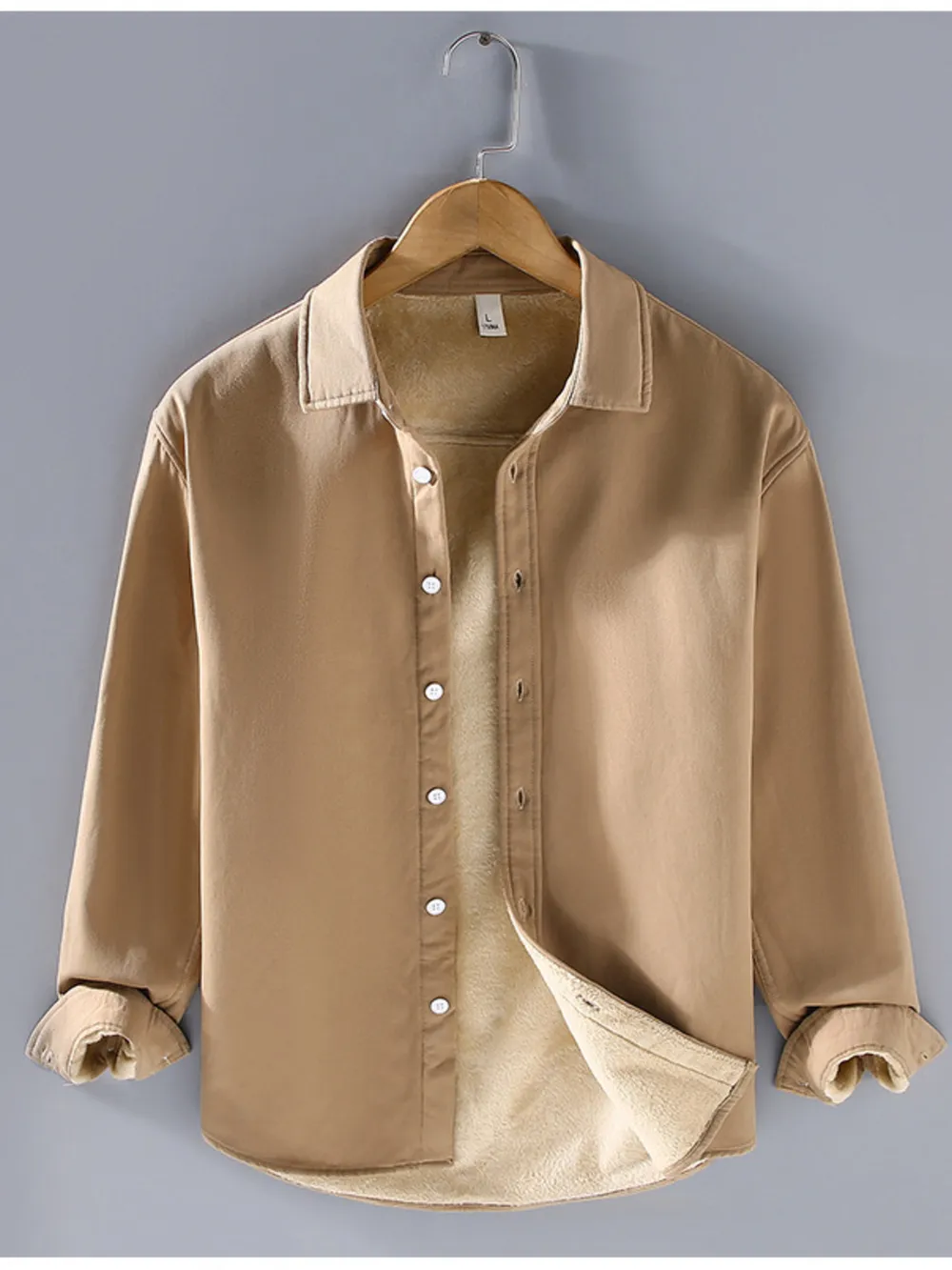 Men's Plus Size Button Up Long Sleeve Shirt, image 6