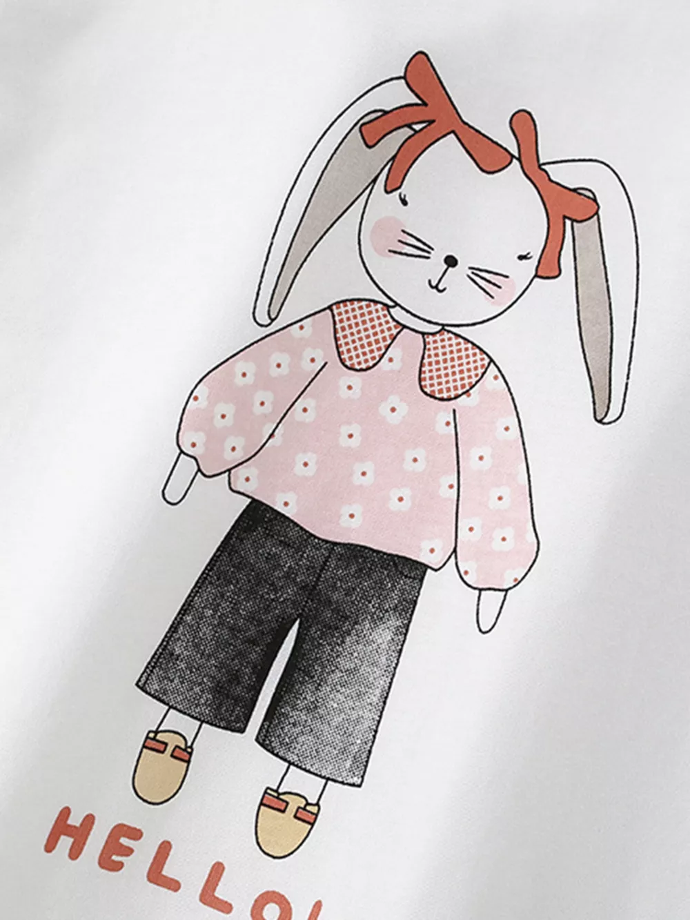 Children's Cute Bunny Graphic Short Sleeve T-Shirt, image 4