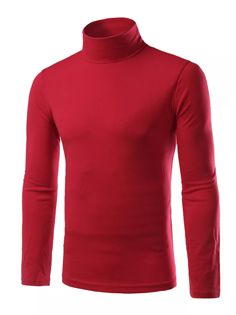 Men's Slim Fit Turtleneck Long Sleeve T-Shirt, image 3