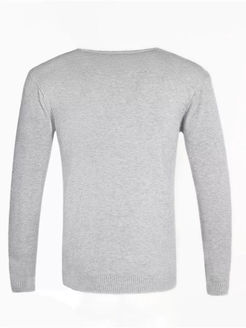 Men's Plus Size Solid Color Long Sleeve Knit Top, image 10