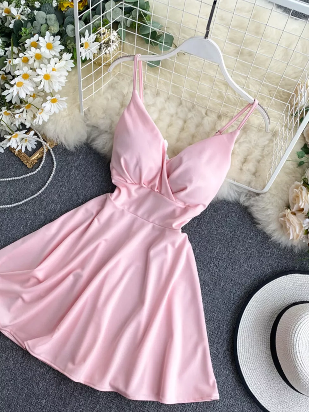 Surplice Spaghetti Strap Mini Dress, image 14
