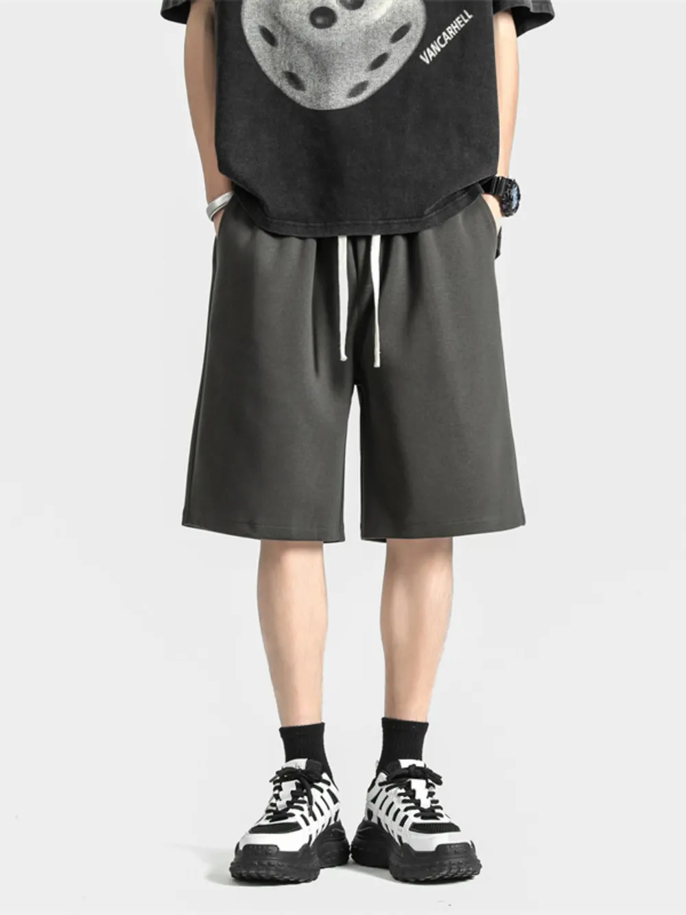 Men's Full Size Casual Loose-Fit Drawstring Shorts Plus Size, image 5