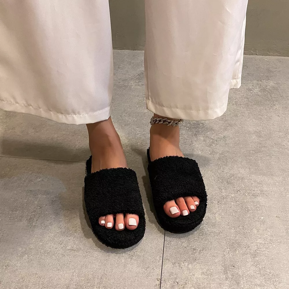 Open Toe Platform Slippers, image 3
